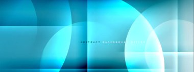 Vektör soyut arkaplan - gölgeler ve ışık efektleri ile sıvı gradyanı üzerinde daire ve çapraz çapraz. Metin için tekno ya da ticari parlak tasarım şablonları