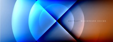 Vektör soyut arkaplan - gölgeler ve ışık efektleri ile sıvı gradyanı üzerinde daire ve çapraz çapraz. Metin için tekno ya da ticari parlak tasarım şablonları