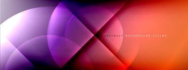 Vektör soyut arkaplan - gölgeler ve ışık efektleri ile sıvı gradyanı üzerinde daire ve çapraz çapraz. Metin için tekno ya da ticari parlak tasarım şablonları