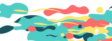 Moda sıvı biçimi, soyut tasarım şekilleri, pankartlar, broşürler, posterler, web iniş sayfaları, kapaklar veya pankartlar için dinamik vektör arkaplanı