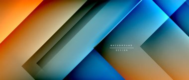 Kare şekiller bileşimi, akışkan geometrik soyut arkaplan. 3B gölge efektleri, modern tasarım şablonu