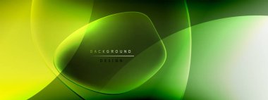 Vektör soyut arkaplan - sıvı kabarcıklar, gölgeler ve ışık efektleri ile sıvı gradyan şekiller. Metin için parlak tasarım şablonu