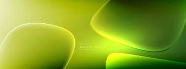 Vektör soyut arkaplan - sıvı kabarcıklar, gölgeler ve ışık efektleri ile sıvı gradyan şekiller. Metin için parlak tasarım şablonu