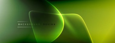 Vektör soyut arkaplan - sıvı kabarcıklar, gölgeler ve ışık efektleri ile sıvı gradyan şekiller. Metin için parlak tasarım şablonu