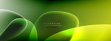 Vektör soyut arkaplan - sıvı kabarcıklar, gölgeler ve ışık efektleri ile sıvı gradyan şekiller. Metin için parlak tasarım şablonu