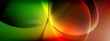 Vektör soyut arkaplan - sıvı kabarcıklar, gölgeler ve ışık efektleri ile sıvı gradyan şekiller. Metin için parlak tasarım şablonu