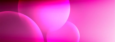 Vektör soyut arka plan sıvı baloncuk daireleri, gölgeler ve ışık efektleri ile sıvı gradyan. Metin için parlak tasarım şablonları