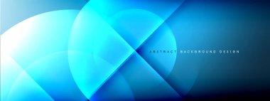 Vektör soyut arkaplan - gölgeler ve ışık efektleri ile sıvı gradyanı üzerinde daire ve çapraz çapraz. Metin için tekno ya da ticari parlak tasarım şablonları