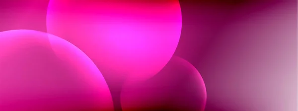 Vector abstracto fondo círculos de burbujas líquidas en gradiente de fluido con sombras y efectos de luz. Plantillas de diseño brillante para texto — Vector de stock