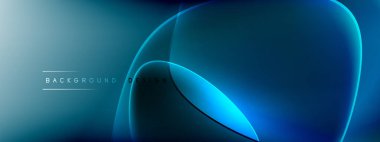 Vektör soyut arkaplan - sıvı kabarcıklar, gölgeler ve ışık efektleri ile sıvı gradyan şekiller. Metin için parlak tasarım şablonu