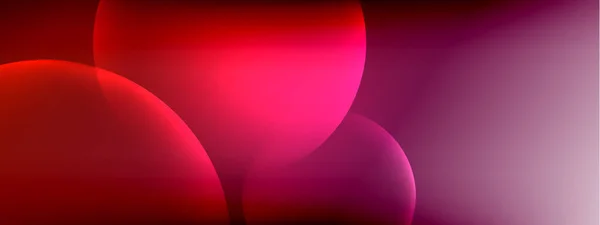 Vector abstracto fondo círculos de burbujas líquidas en gradiente de fluido con sombras y efectos de luz. Plantillas de diseño brillante para texto — Vector de stock