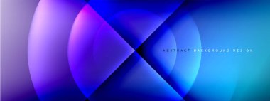 Vektör soyut arkaplan - gölgeler ve ışık efektleri ile sıvı gradyanı üzerinde daire ve çapraz çapraz. Metin için tekno ya da ticari parlak tasarım şablonları