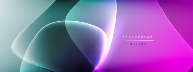 Vektör soyut arkaplan - sıvı kabarcıklar, gölgeler ve ışık efektleri ile sıvı gradyan şekiller. Metin için parlak tasarım şablonu