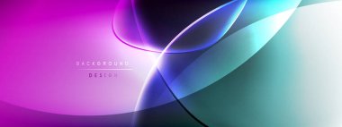 Vektör soyut arkaplan - sıvı kabarcıklar, gölgeler ve ışık efektleri ile sıvı gradyan şekiller. Metin için parlak tasarım şablonu