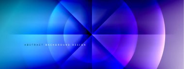 Vektör soyut arkaplan - gölgeler ve ışık efektleri ile sıvı gradyanı üzerinde daire ve çapraz çapraz. Metin için tekno ya da ticari parlak tasarım şablonları