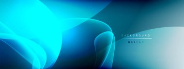 Vektör soyut arkaplan - sıvı kabarcıklar, gölgeler ve ışık efektleri ile sıvı gradyan şekiller. Metin için parlak tasarım şablonu