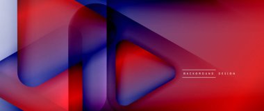Üçgen geometrik soyut arkaplanı şekillendirir. Üç boyutlu gölge efektleri ve sıvı eğimleri. Metin mesajınız için modern üstüste bindirme formları duvar kağıdı