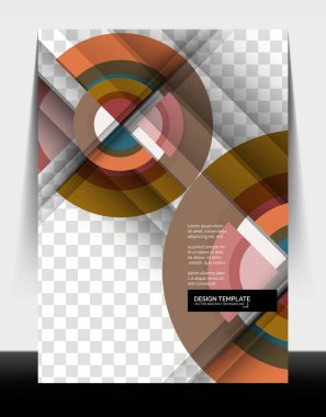 Çember tasarımı a4 el ilanı baskı şablonu, yıllık rapor tasarımı