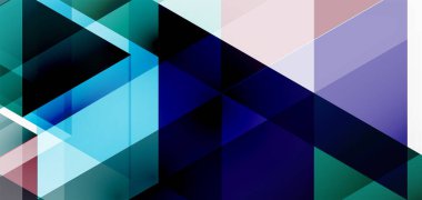 Geometrik soyut arkaplan, mozaik üçgen ve altıgen şekiller. İş veya teknoloji sunumu, İnternet posteri veya web broşürü kapağı, duvar kağıdı için modaya uygun soyut düzen şablonu