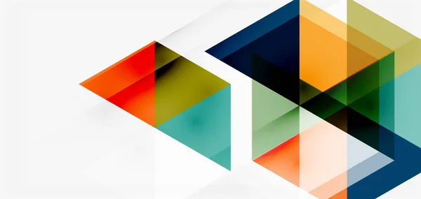 几何抽象背景，马赛克三角形和六边形。商务或技术展示、互联网海报或网络小册子封面、壁纸等流行的抽象布局模板 — 图库矢量图片