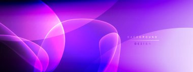 Vektör soyut arkaplan - sıvı kabarcıklar, gölgeler ve ışık efektleri ile sıvı gradyan şekiller. Metin için parlak tasarım şablonu