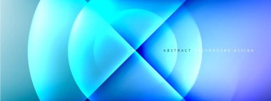 Vektör soyut arkaplan - gölgeler ve ışık efektleri ile sıvı gradyanı üzerinde daire ve çapraz çapraz. Metin için tekno ya da ticari parlak tasarım şablonları