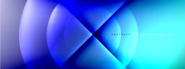 Vektör soyut arkaplan - gölgeler ve ışık efektleri ile sıvı gradyanı üzerinde daire ve çapraz çapraz. Metin için tekno ya da ticari parlak tasarım şablonları