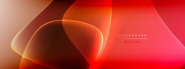 Vektör soyut arkaplan - sıvı kabarcıklar, gölgeler ve ışık efektleri ile sıvı gradyan şekiller. Metin için parlak tasarım şablonu