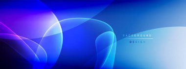 Vektör soyut arkaplan - sıvı kabarcıklar, gölgeler ve ışık efektleri ile sıvı gradyan şekiller. Metin için parlak tasarım şablonu