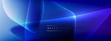 Vektör soyut arkaplan - sıvı kabarcıklar, gölgeler ve ışık efektleri ile sıvı gradyan şekiller. Metin için parlak tasarım şablonu