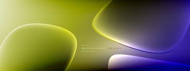 Vektör soyut arkaplan - sıvı kabarcıklar, gölgeler ve ışık efektleri ile sıvı gradyan şekiller. Metin için parlak tasarım şablonu