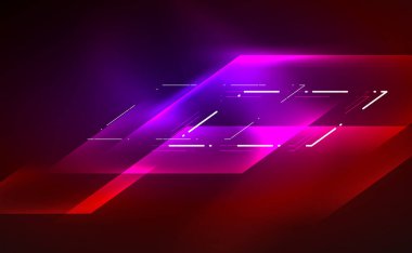 Dinamik neon parlak, soyut bir arkaplan. İş veya teknoloji sunumu, İnternet posteri veya web broşürü kapağı, duvar kağıdı için modaya uygun soyut düzen şablonu