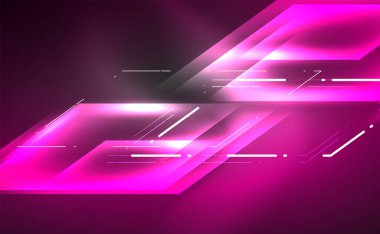 Dinamik neon parlak, soyut bir arkaplan. İş veya teknoloji sunumu, İnternet posteri veya web broşürü kapağı, duvar kağıdı için modaya uygun soyut düzen şablonu