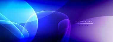 Vektör soyut arkaplan - sıvı kabarcıklar, gölgeler ve ışık efektleri ile sıvı gradyan şekiller. Metin için parlak tasarım şablonu