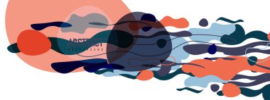 Moda sıvı biçimi, soyut tasarım şekilleri, pankartlar, broşürler, posterler, web iniş sayfaları, kapaklar veya pankartlar için dinamik vektör arkaplanı