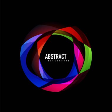 Geometrik logo şablonu, metin ile akan dalgalar