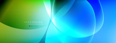 Vektör soyut arkaplan - sıvı kabarcıklar, gölgeler ve ışık efektleri ile sıvı gradyan şekiller. Metin için parlak tasarım şablonu