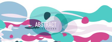 Moda sıvı biçimi, soyut tasarım şekilleri, pankartlar, broşürler, posterler, web iniş sayfaları, kapaklar veya pankartlar için dinamik vektör arkaplanı