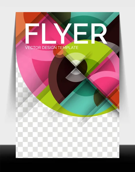 A4チラシ年次レポートサークルデザイン、ベクトル背景印刷テンプレート — ストックベクタ