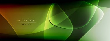 Vektör soyut arkaplan - sıvı kabarcıklar, gölgeler ve ışık efektleri ile sıvı gradyan şekiller. Metin için parlak tasarım şablonu