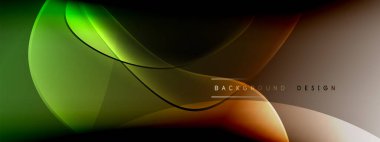 Vektör soyut arkaplan - sıvı kabarcıklar, gölgeler ve ışık efektleri ile sıvı gradyan şekiller. Metin için parlak tasarım şablonu