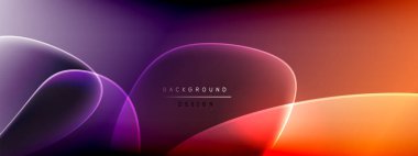 Vektör soyut arkaplan - sıvı kabarcıklar, gölgeler ve ışık efektleri ile sıvı gradyan şekiller. Metin için parlak tasarım şablonu