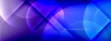 Vektör soyut arkaplan - gölgeler ve ışık efektleri ile sıvı gradyanı üzerinde daire ve çapraz çapraz. Metin için tekno ya da ticari parlak tasarım şablonları