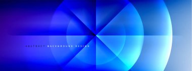 Vektör soyut arkaplan - gölgeler ve ışık efektleri ile sıvı gradyanı üzerinde daire ve çapraz çapraz. Metin için tekno ya da ticari parlak tasarım şablonları