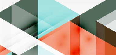 Geometrik soyut arkaplan, mozaik üçgen ve altıgen şekiller. İş veya teknoloji sunumu, İnternet posteri veya web broşürü kapağı, duvar kağıdı için modaya uygun soyut düzen şablonu