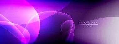 Vektör soyut arkaplan - sıvı kabarcıklar, gölgeler ve ışık efektleri ile sıvı gradyan şekiller. Metin için parlak tasarım şablonu