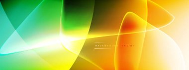 Vektör soyut arkaplan - sıvı kabarcıklar, gölgeler ve ışık efektleri ile sıvı gradyan şekiller. Metin için parlak tasarım şablonu