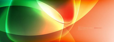 Vektör soyut arkaplan - sıvı kabarcıklar, gölgeler ve ışık efektleri ile sıvı gradyan şekiller. Metin için parlak tasarım şablonu