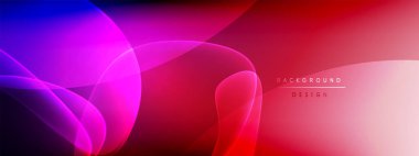 Vektör soyut arkaplan - sıvı kabarcıklar, gölgeler ve ışık efektleri ile sıvı gradyan şekiller. Metin için parlak tasarım şablonu