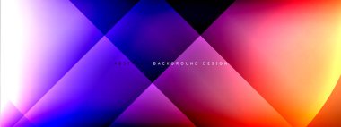 Vektör soyut arkaplan - gölgeler ve ışık efektleri ile sıvı gradyanı üzerinde daire ve çapraz çapraz. Metin için tekno ya da ticari parlak tasarım şablonları